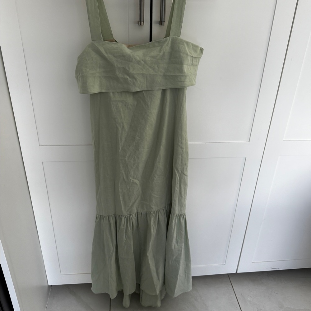 Theory Green Sundress with Square Neckline